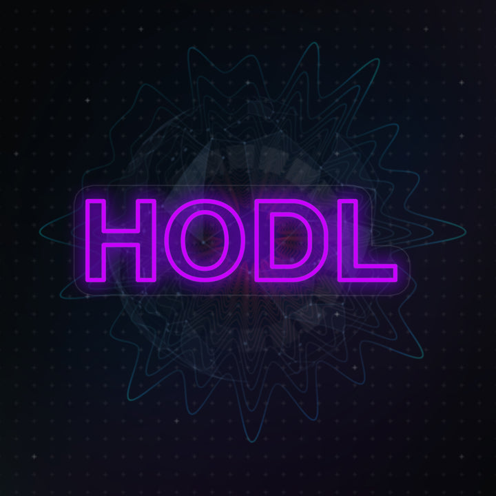 "Criptomoneda Hodl" Letreros Neon