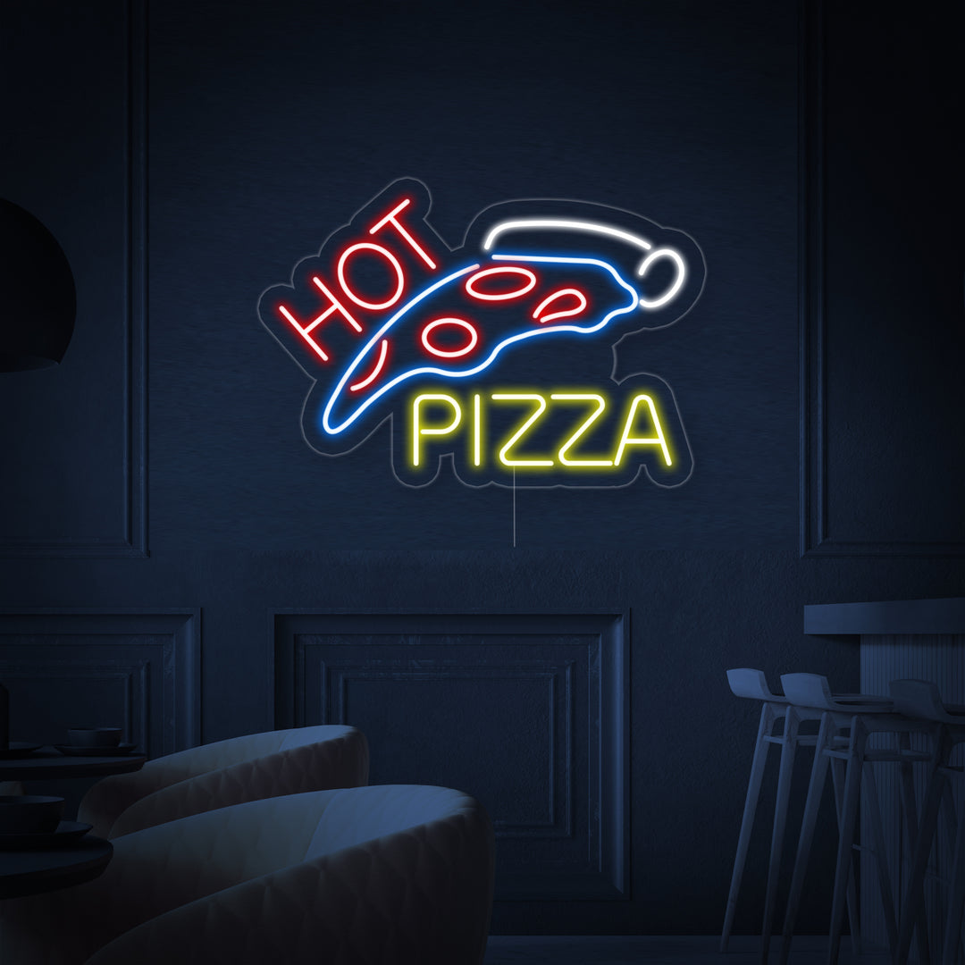 "Hot Pizza" Letreros Neon