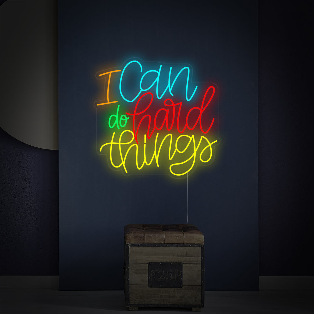 "I Can Do Hard Things" Letreros Neon