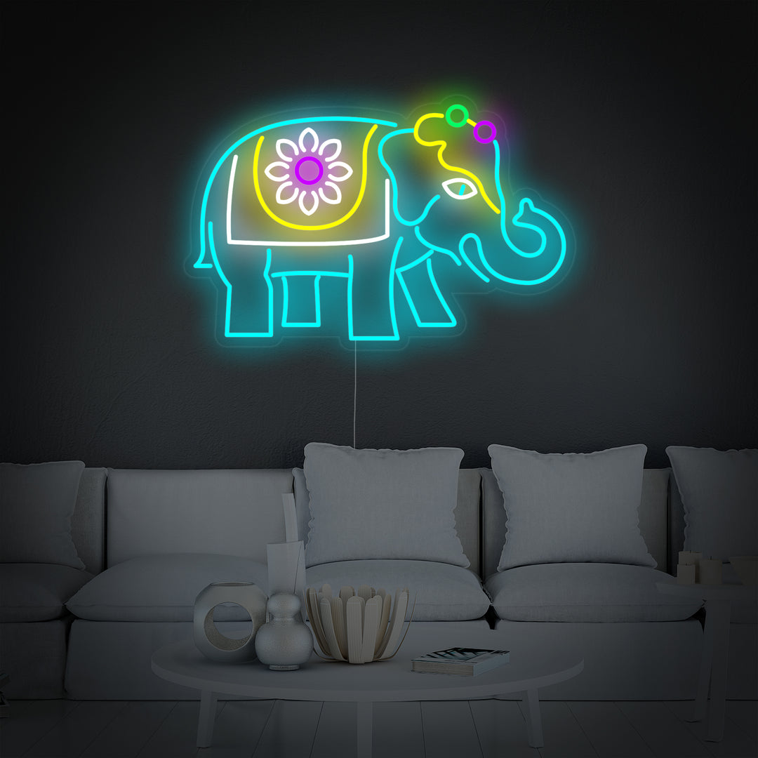 "Elefante Indio" Letreros Neon