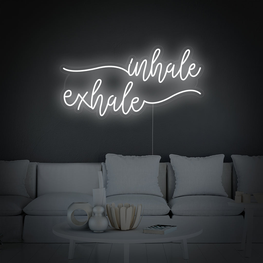 "Inhale Exhale" Letreros Neon