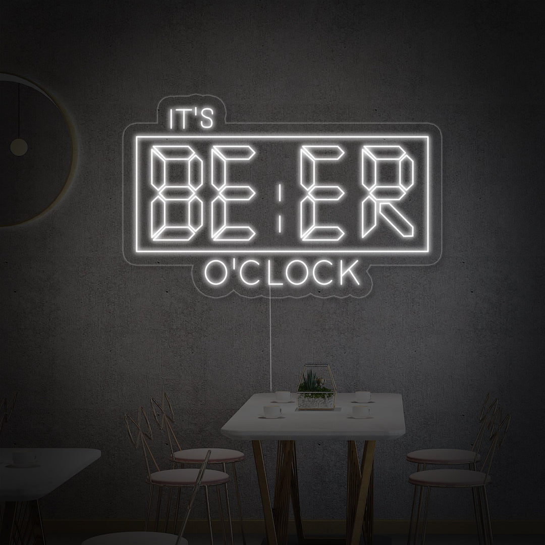 "Its Beer Oclock Bar" Letreros Neon