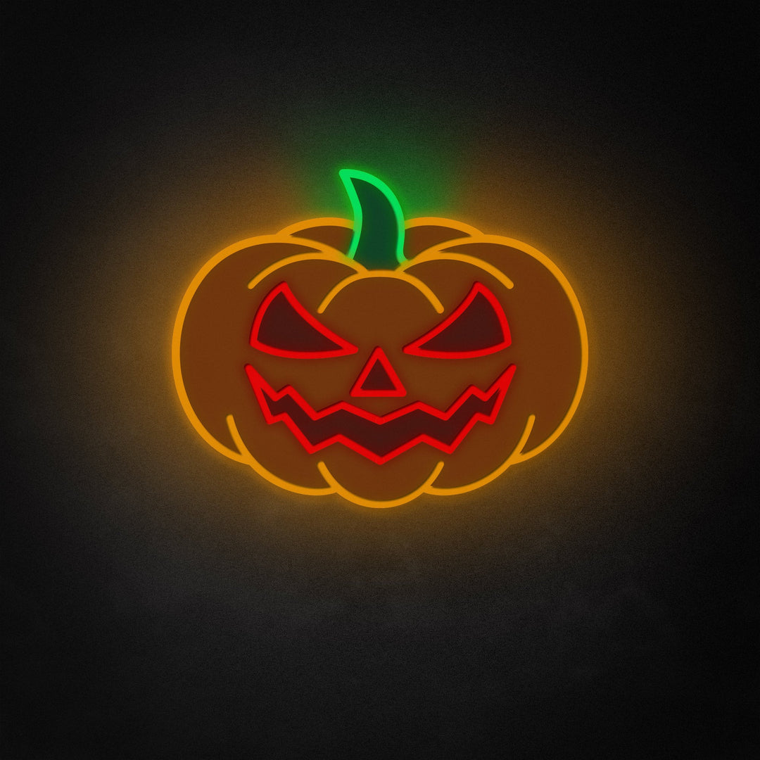 "Jack O Lantern con sombrero de bruja" Neon Like