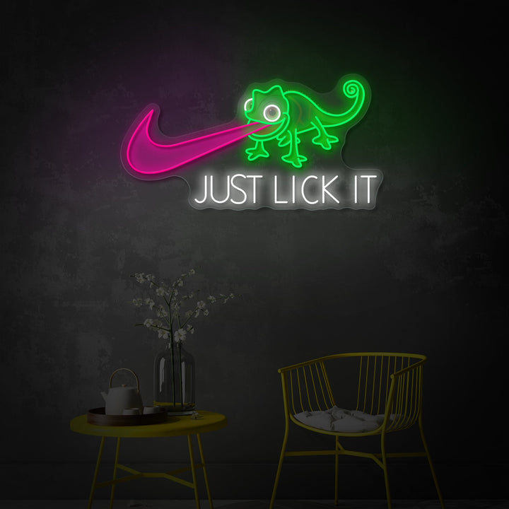 "Just Lick It" Letrero de neón LED impreso con UV