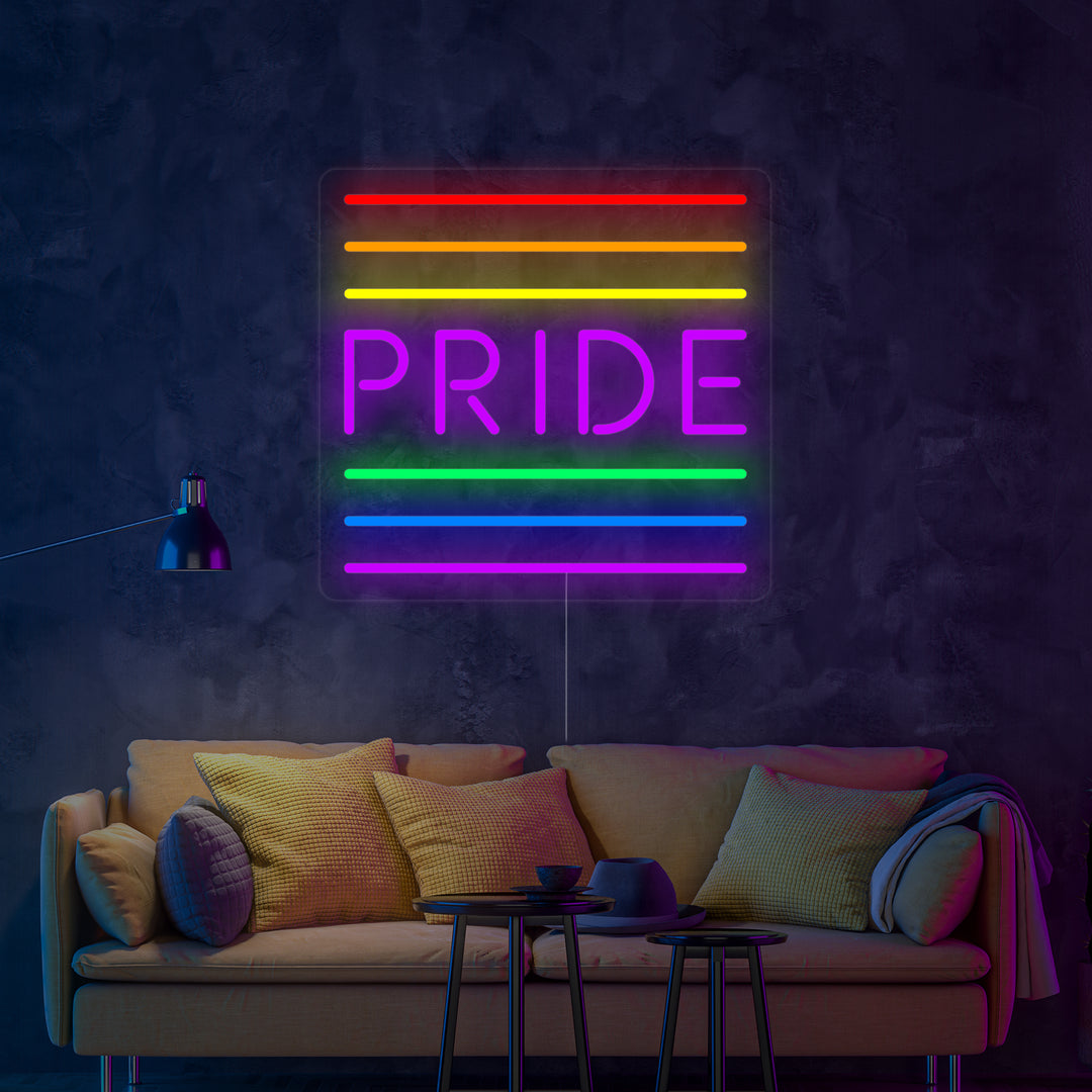 "LGBT, PRIDE, Bandera arcoíris" Letreros Neon