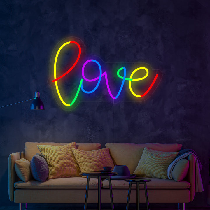 "LGBT, Arcoíris, LOVE" Letreros Neon