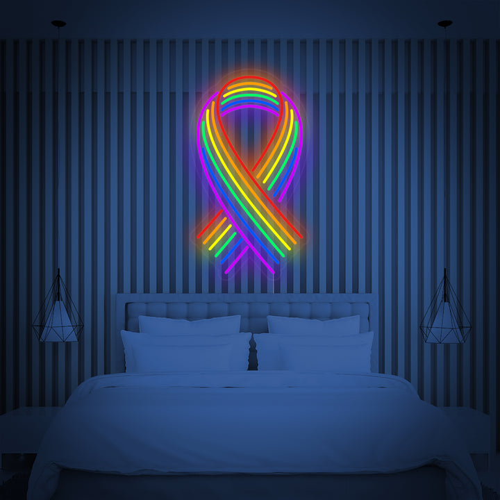 "Bandera Arcoíris Orgullo Lgbt Única, Cinta" Letreros Neon
