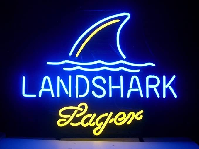 "Cerveza Shark Lager Bar" Letreros Neon
