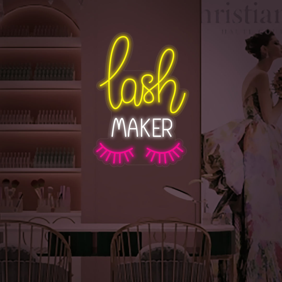 "Lash Maker" Letreros Neon