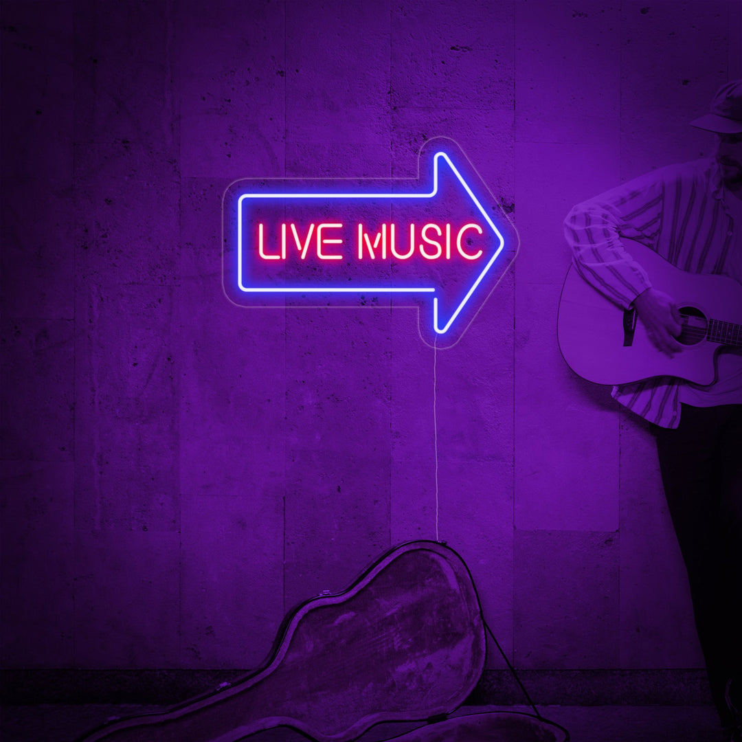 "Live Music" Letreros Neon