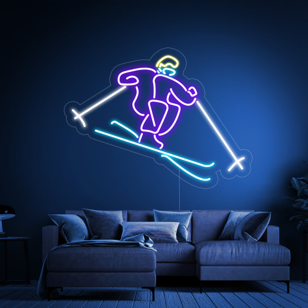 "Logo De Esquiador" Letreros Neon