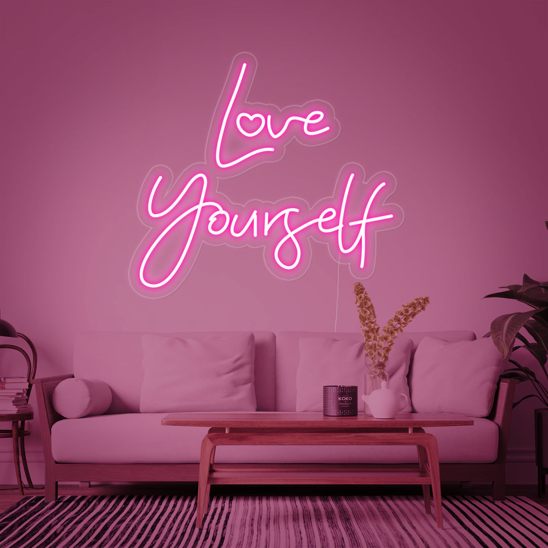 "Love Yourself" Letreros Neon