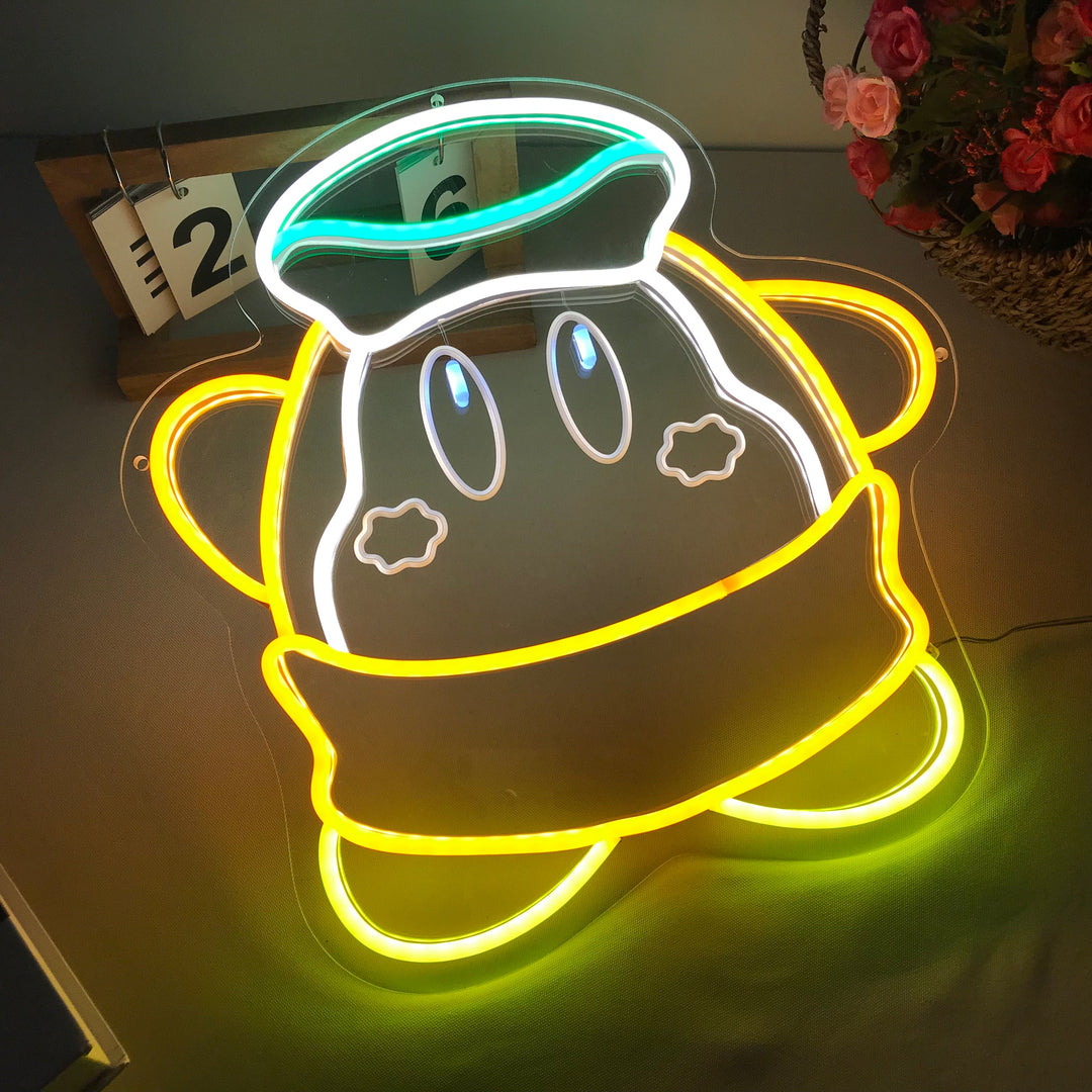 "Luma Star, Arte de Pared de Juego" Mini Letreros Neon