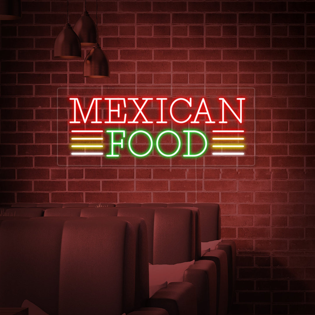 "MEXICAN FOOD" Letreros Neon