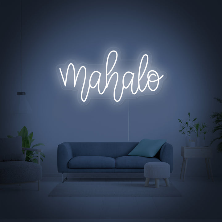 "Mahalo Hawaiian Thank You" Letreros Neon