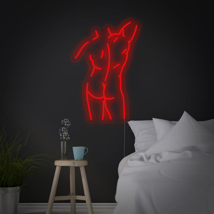 "Hombre Cuerpo" Letreros Neon