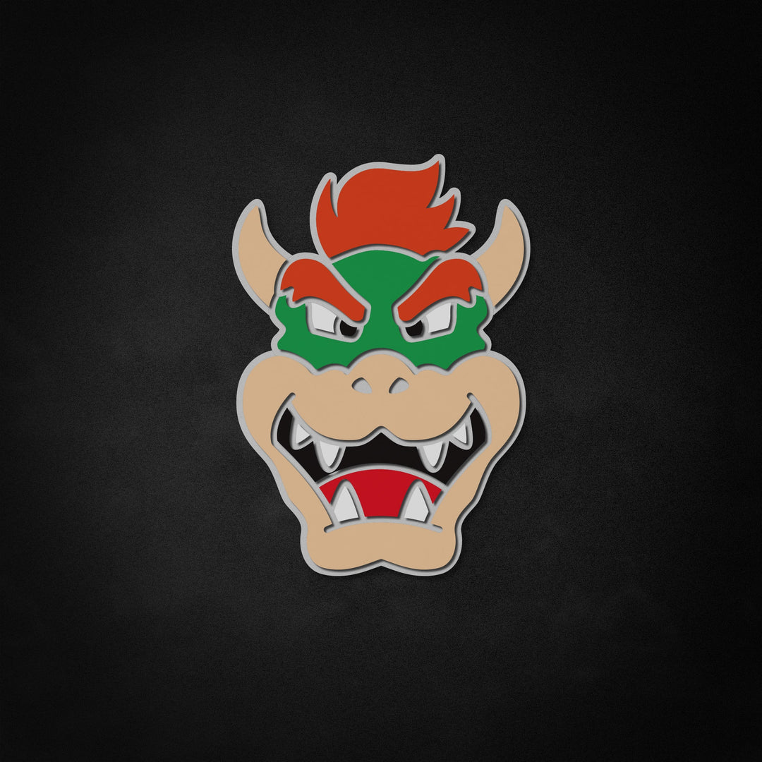 "Mario Bowser Face" Neon Like