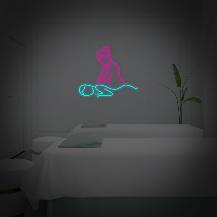 "Masaje Tailandés Y Cuidado De La Piel" Letreros Neon