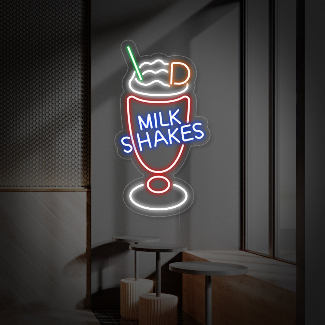 "Milk Shakes" Letreros Neon
