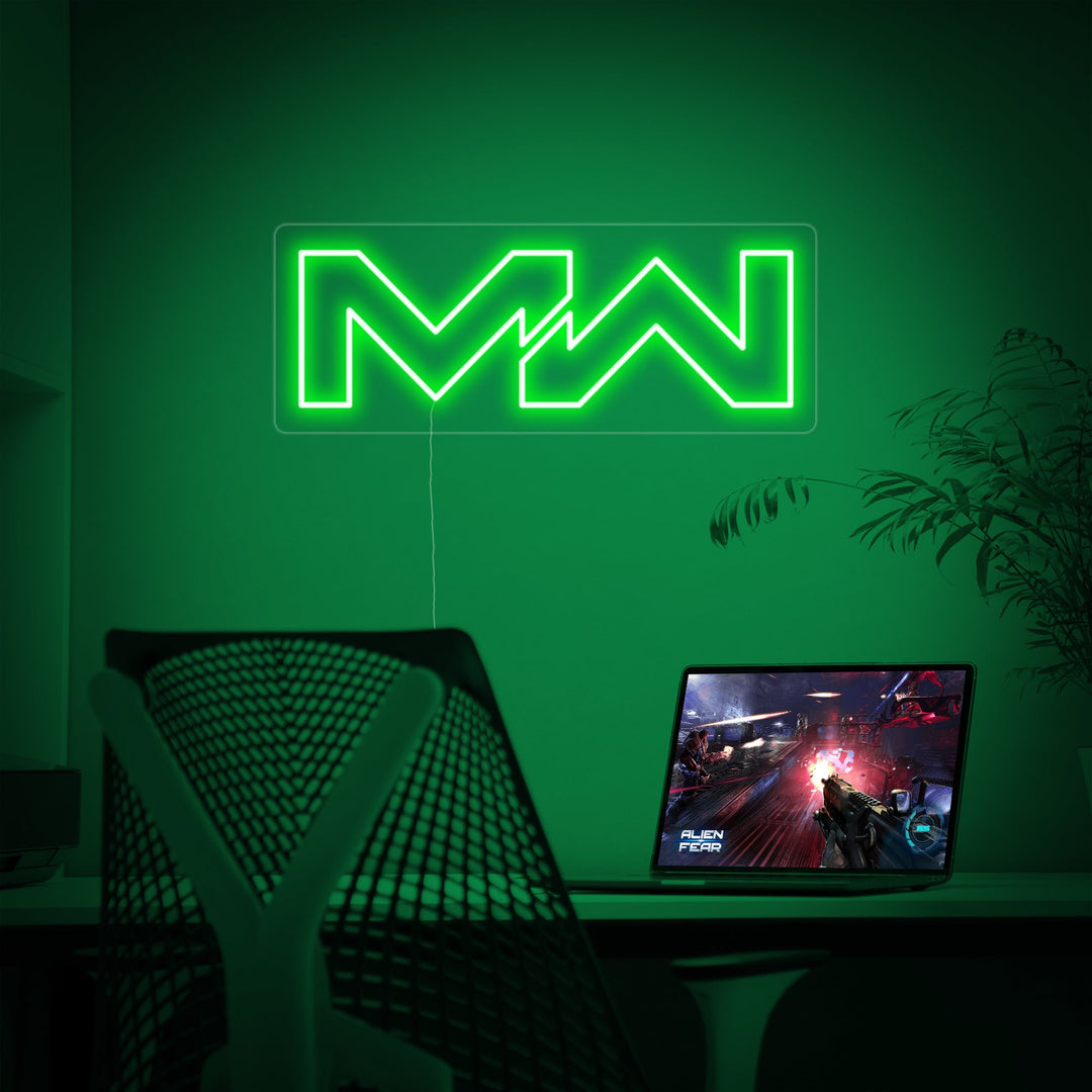 "Mw, Decoración Habitación Gamer" Letreros Neon