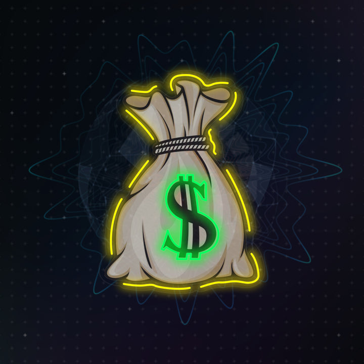 "Bolsa De Dinero UV Print" Letreros Neon