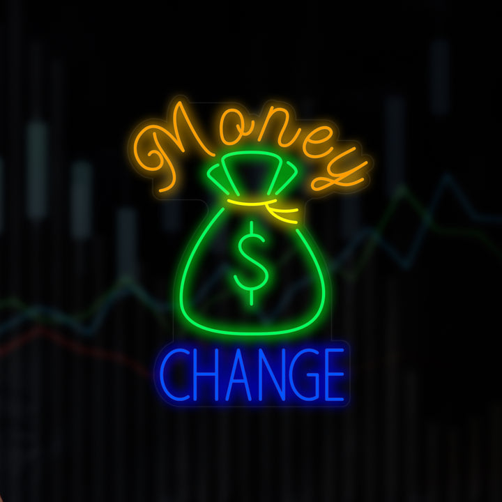 "Cambio De Dinero" Letreros Neon