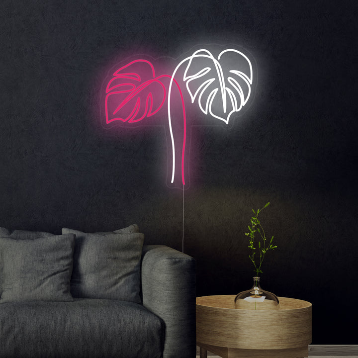 "Hojas De Monstera" Letreros Neon