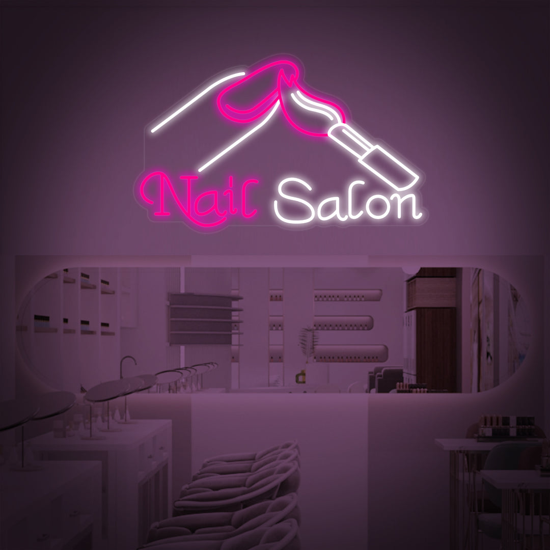 "Nails Salon" Letreros Neon