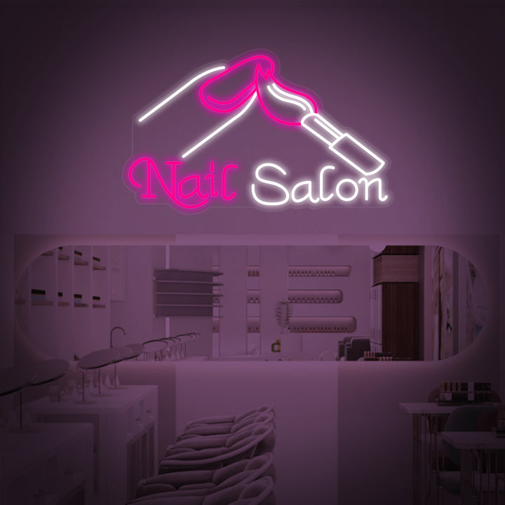 "Nails Salon" Letreros Neon