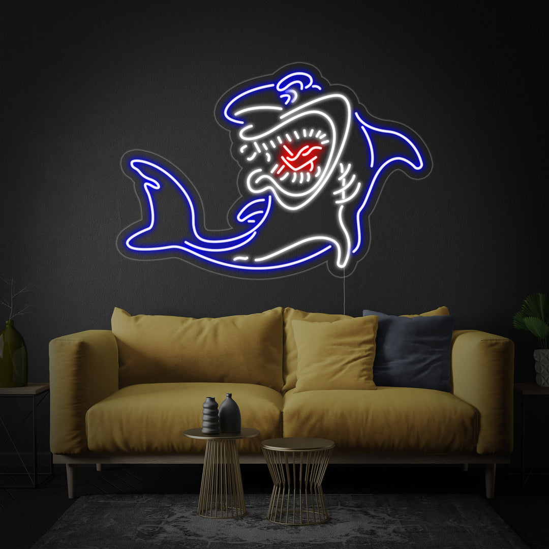 "Tiburón, Vida Marina, Especies De Tiburones" Letreros Neon