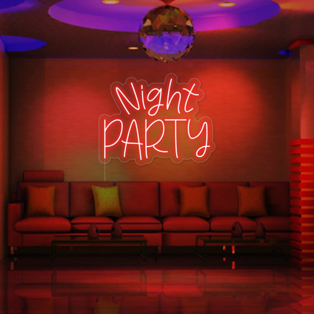 "Night Party" Letreros Neon