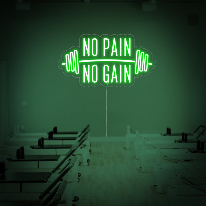 "No Pain No Gain, Decoración De Gimnasia, Frases De Gimnasia, Frases De Fitness, Frases De Entrenamiento" Letreros Neon