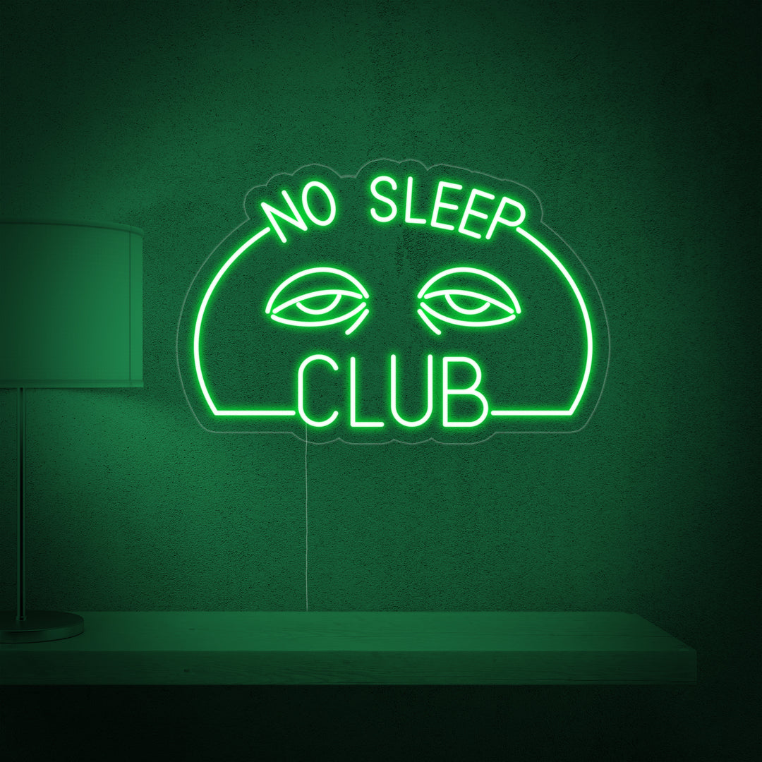 "No Sleep Club" Letreros Neon