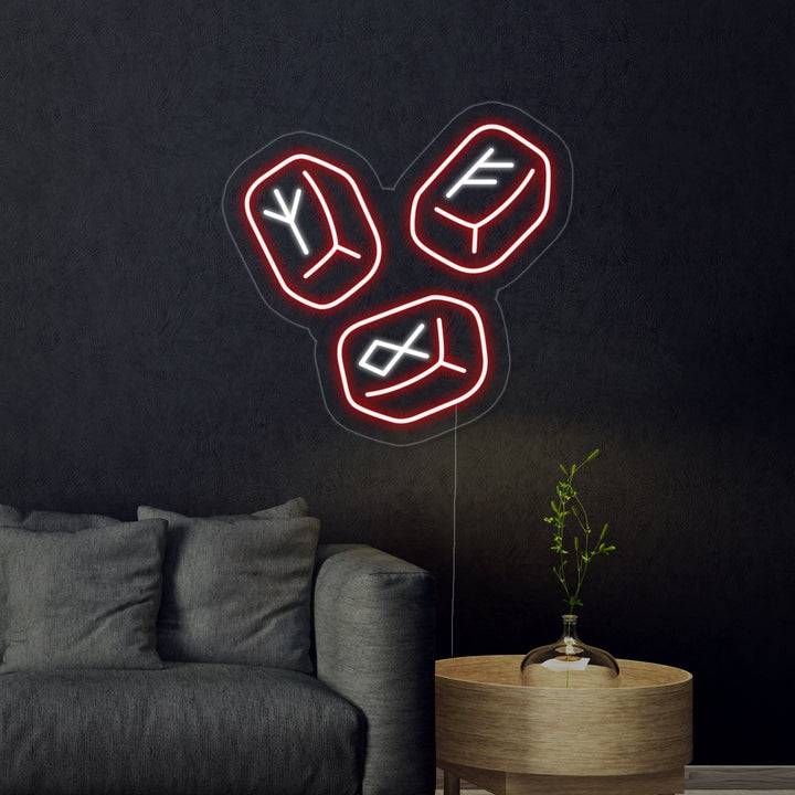 "Piedras Rúnicas Nórdicas" Letreros Neon