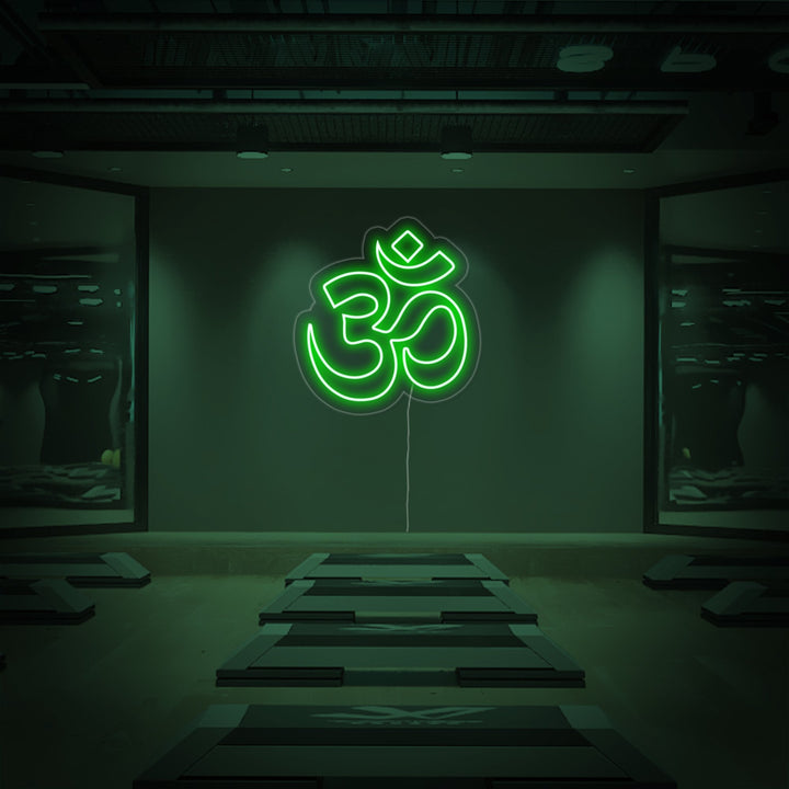 "Om Yoga, Decoración De Yoga, Arte Mural De Yoga" Letreros Neon