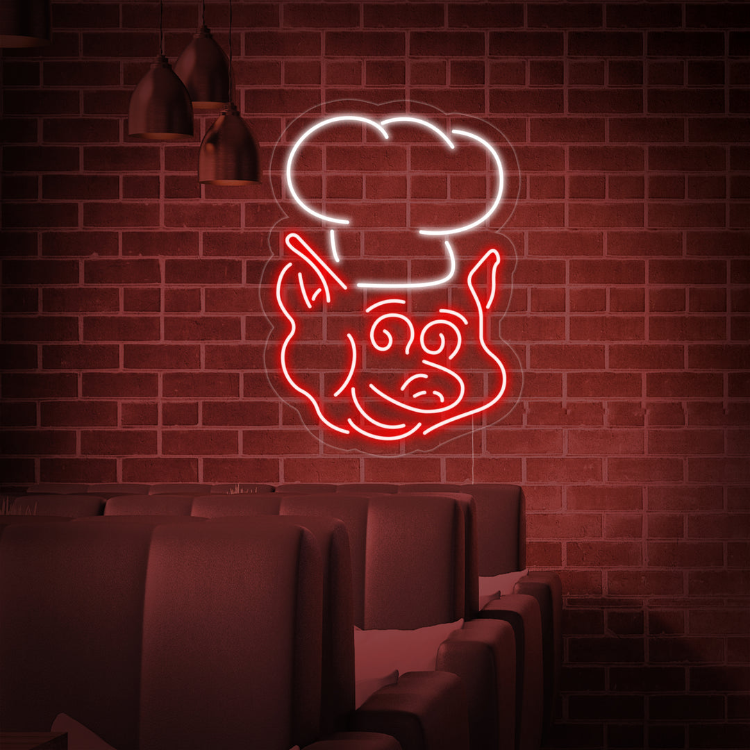 "Cerdo, Chef" Letreros Neon