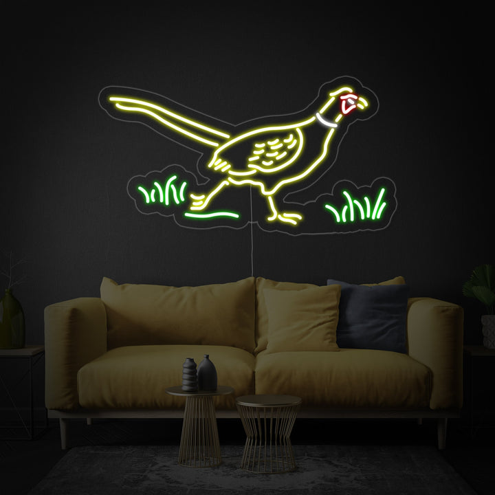 "Faisán, Aves Silvestres, Aves Alpinas" Letreros Neon