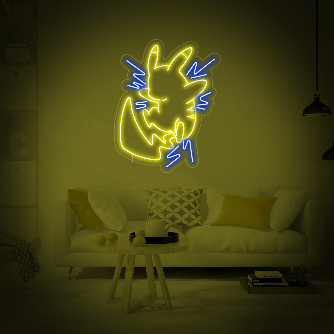 "Pikachu, Juego De Arte De La Pared" Letreros Neon