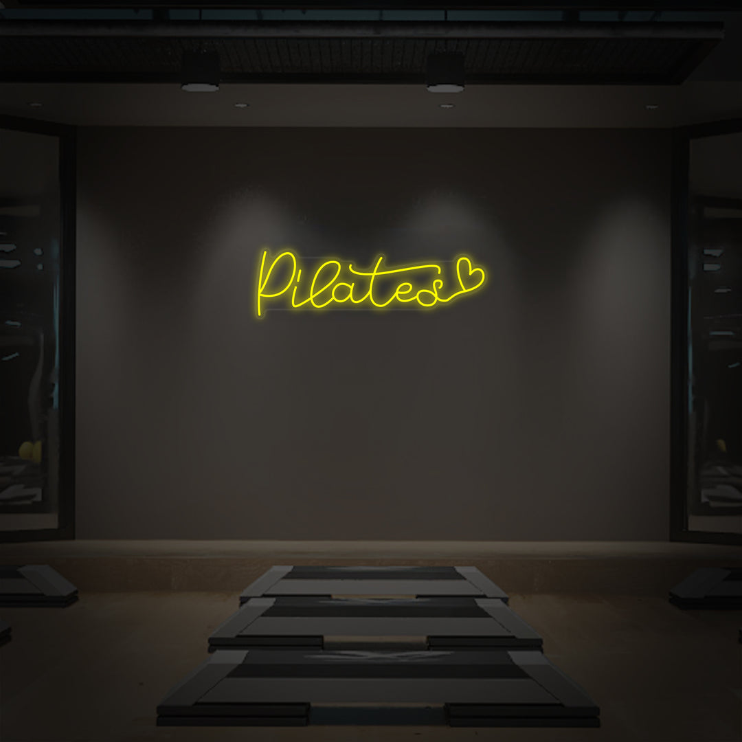 "Pilates Corazón" Letreros Neon