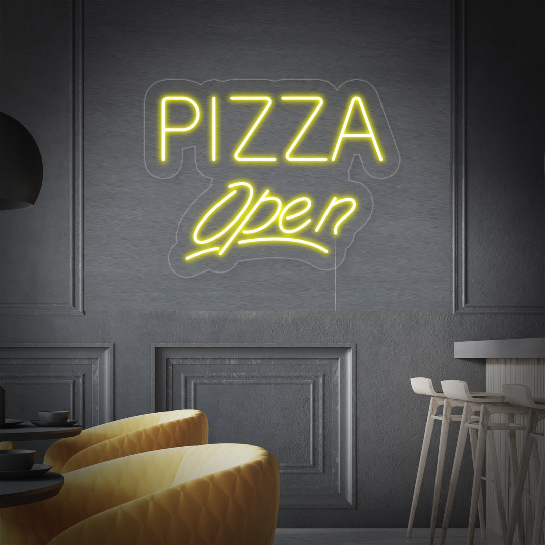 "Pizza Open" Letreros Neon