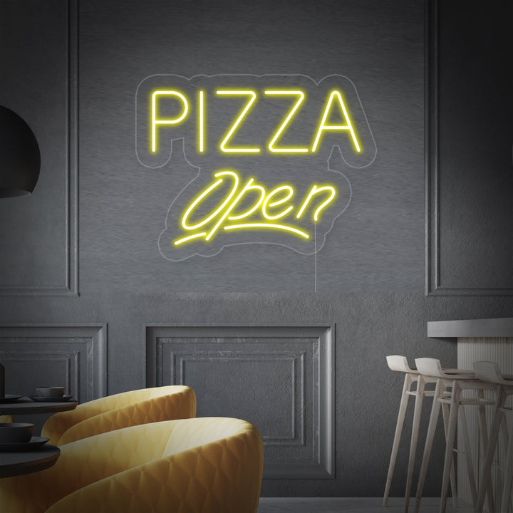 "Pizza Open" Letreros Neon