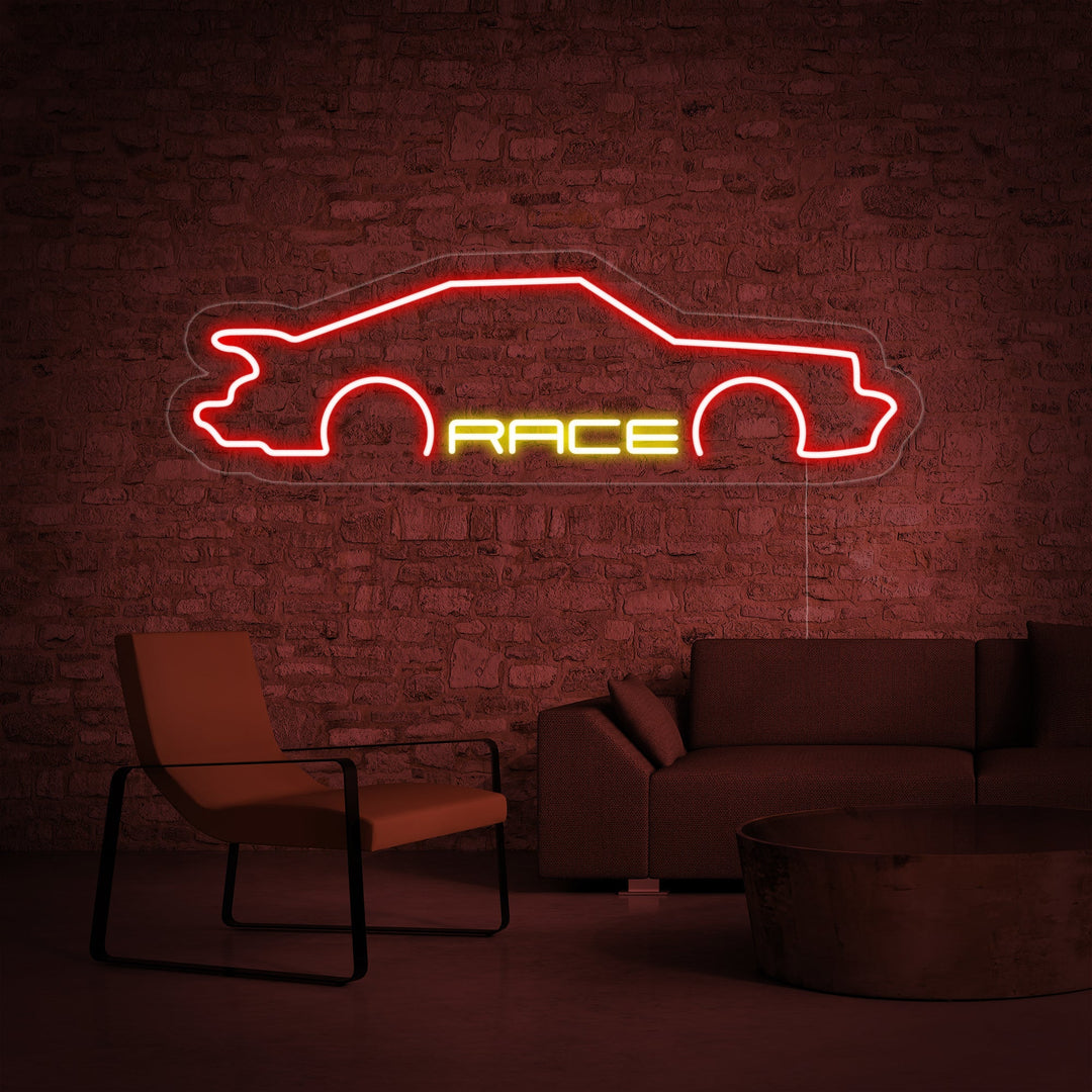 "Coche, Race" Letreros Neon