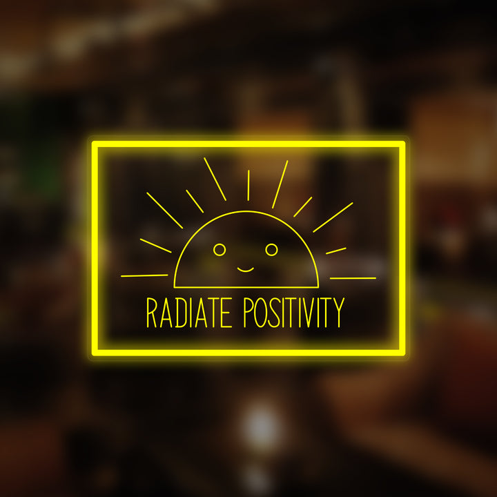 "Radiate Positivity" Letreros Neon en Miniatura