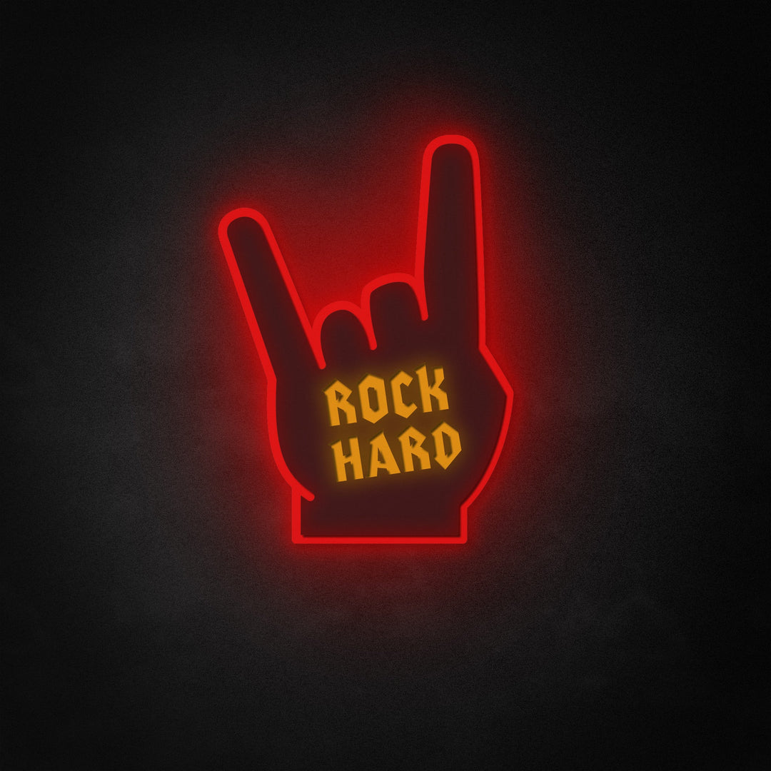 "Rock hard, rock and roll, gestos de fanáticos" Neon Like