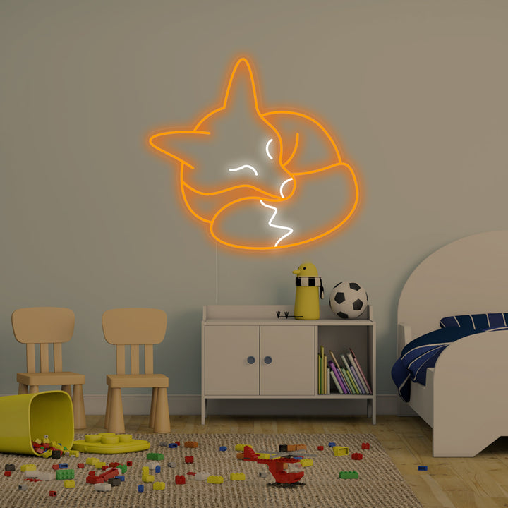 "Zorro Dormilon, Decoracion De Habitaciones Infantiles" Letreros Neon