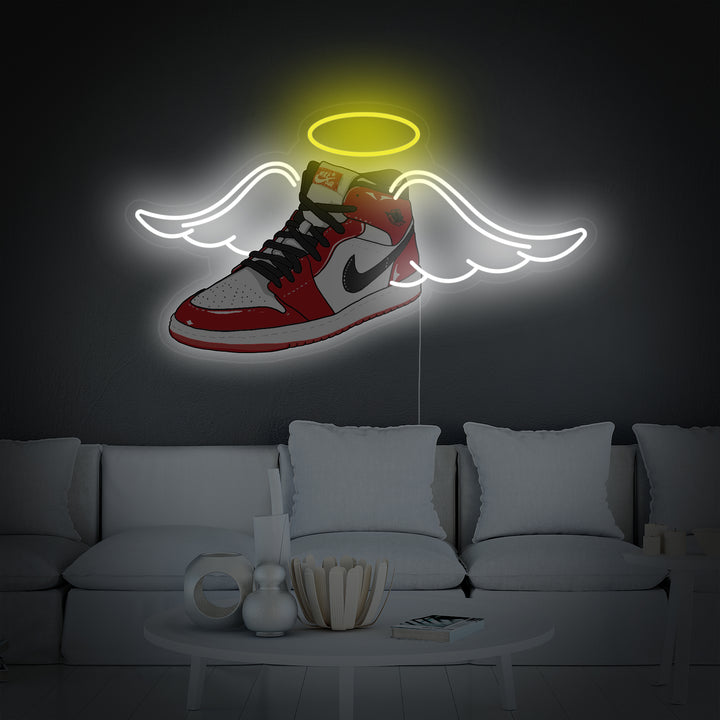 "Zapatillas De Deporte Con Alas UV Imprimir" Letreros Neon
