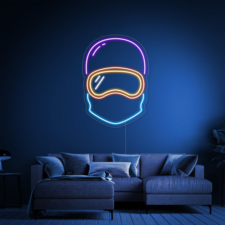 "Snowboarder Hombre De Nieve" Letreros Neon