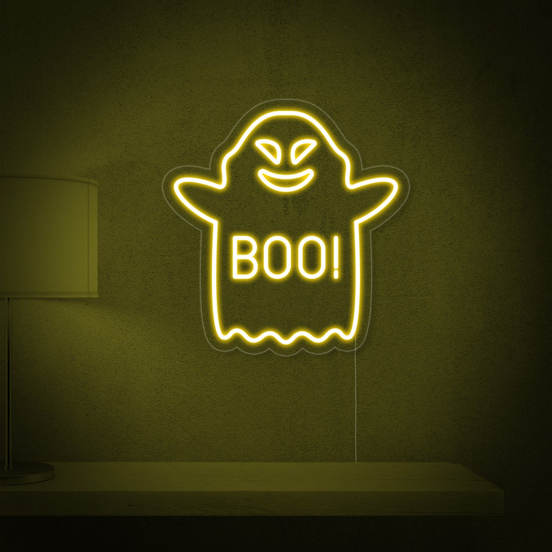"Boo Fantasma" Letreros Neon