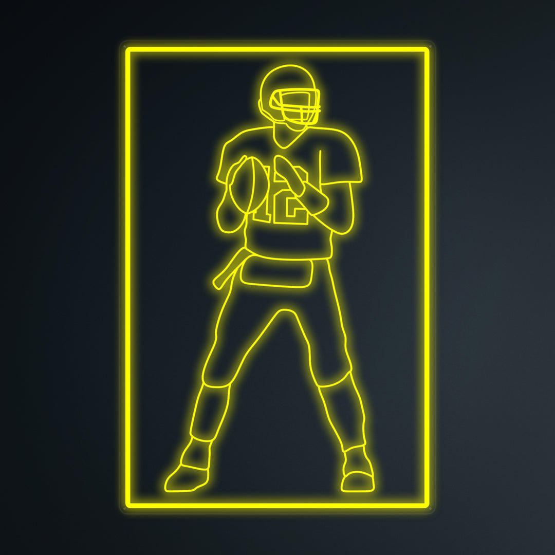 "Jugador De Fútbol 12" Letreros Neon en Miniatura