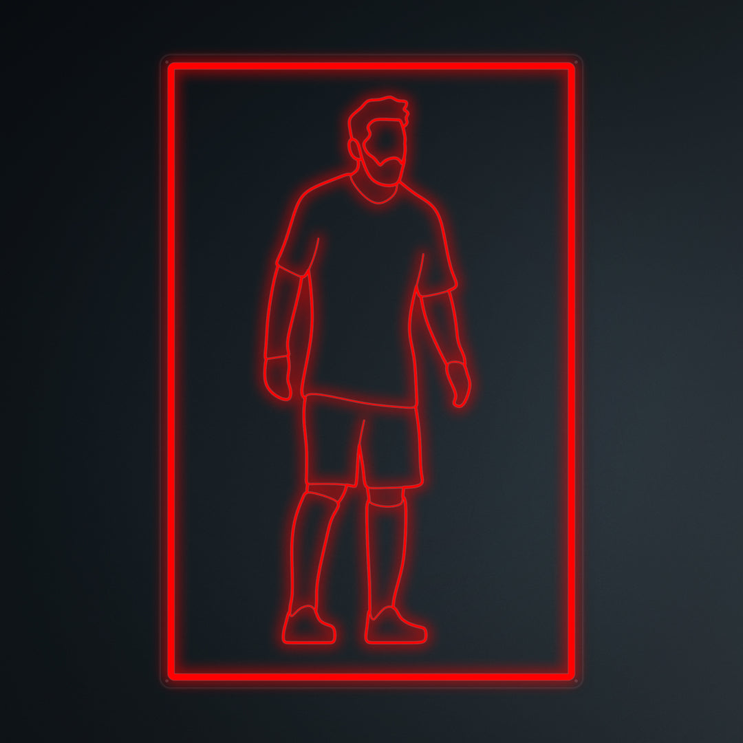 "Jugador De Fútbol 10" Letreros Neon en Miniatura